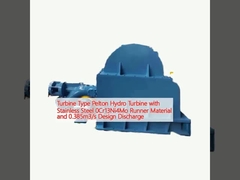 タービンタイプ ステンレス鋼 0Cr13Ni4Moランナー材料と設計放出量0.385m3/sのペルトン水力タービン