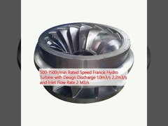 500-1500r/min 定速 設計放出量1.0m3/s 2.2m3/sと入口流量2 M3/sのフランシス水力タービン