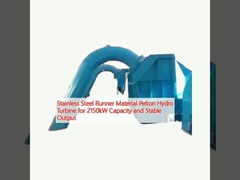ステンレス・スティール・ランナー材料 2150kWの容量と安定した出力のためのペルトン水力タービン