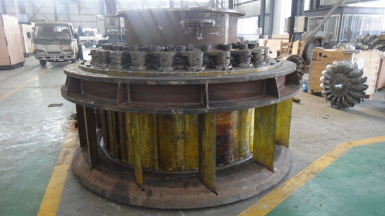 可変ガイドベーン付きカプラン水力タービン、ステンレス鋼ブレード、効率的な水力発電用の6300V発電機電圧