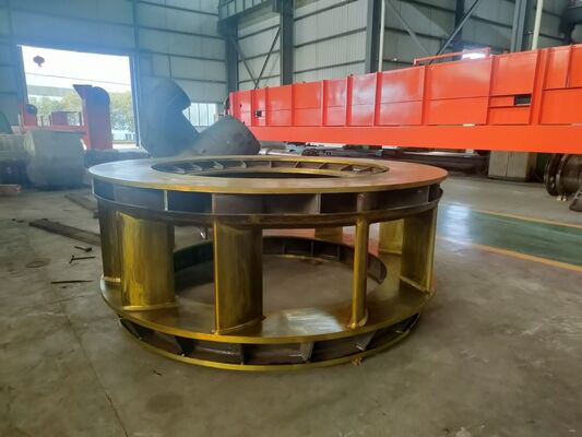 調整可能なガイドベーンとステンレス鋼ブレードを備えた、効率的な水力発電のための2〜50MW定格出力のKaplan水力タービン